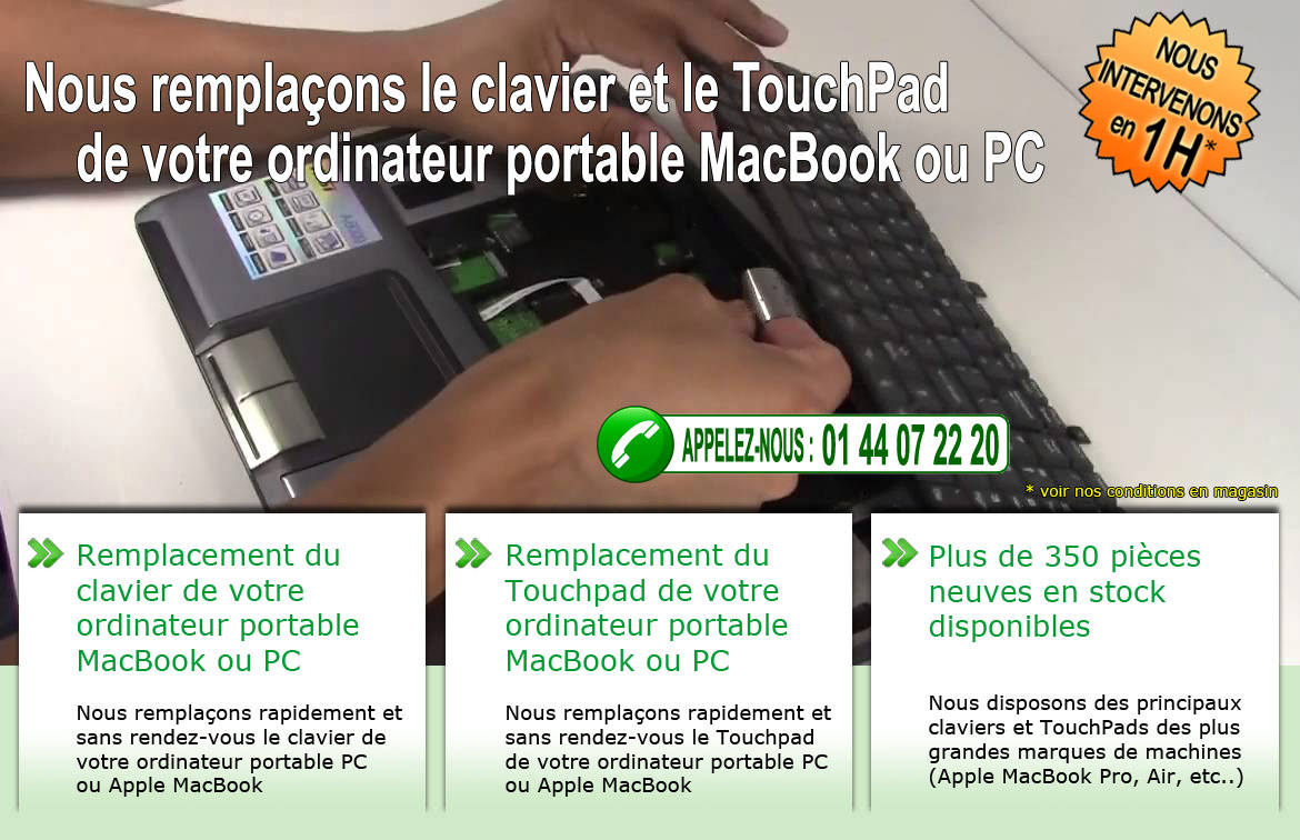 Remplacement clavier et touchpad