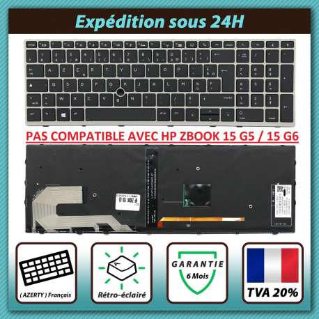 Clavier AZERTY rétro-éclairé  HP EliteBook 850 G5
