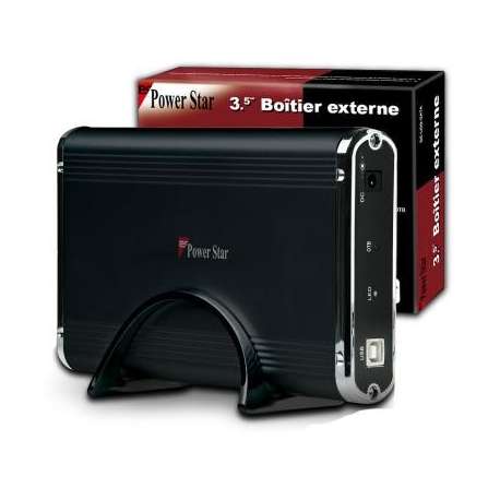 Boîtier externe USB V2.0 3"1/2 SATA RoHS noir