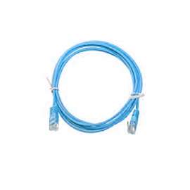 Cordon de brassage téléphonique UTP 1P RJ45/RJ45 2m bleu