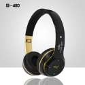 Casque Sans Fil Bluetooth Portable Pliable S480 noir/or