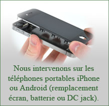 Intervention sur telephones portables